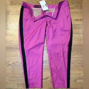 NWT Wildfang Empower Colorblock Slim Crop Orchid /Black